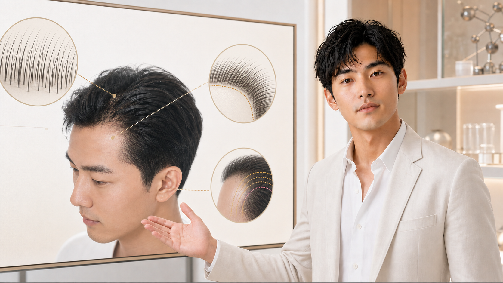 Ethan 講解男士頭皮及髮線護理知識